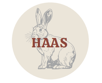Sticker 'Haas' - Ø30mm - Van Erkel Winkelmaterialen