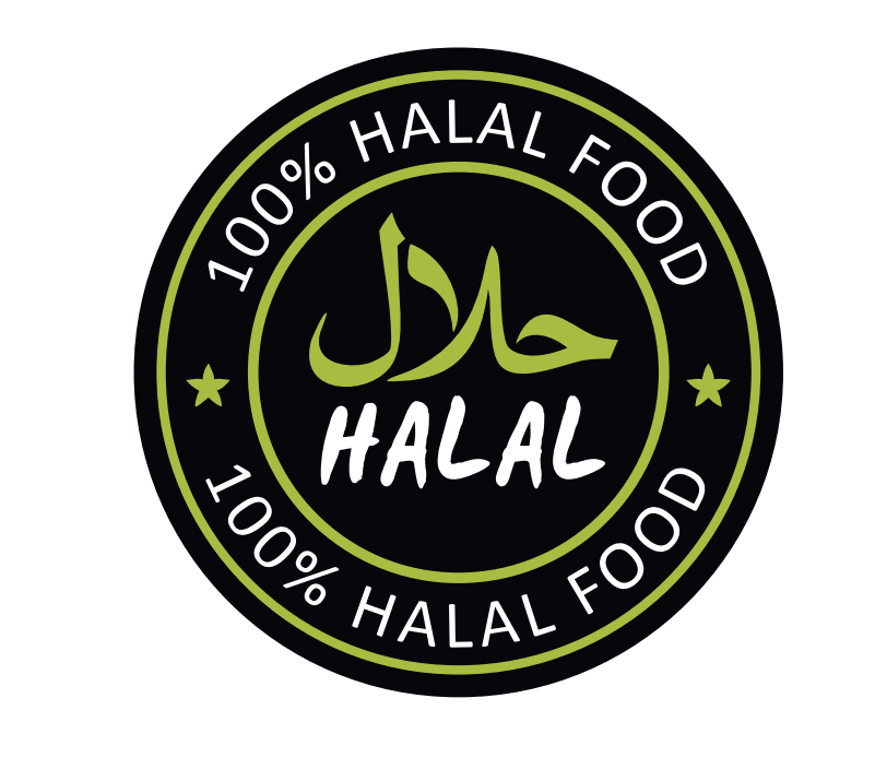 Sticker 'Halal' - Ø30mm - Van Erkel Winkelmaterialen