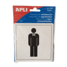 Sticker "Heren toilet" - 114x114mm - Van Erkel Winkelmaterialen