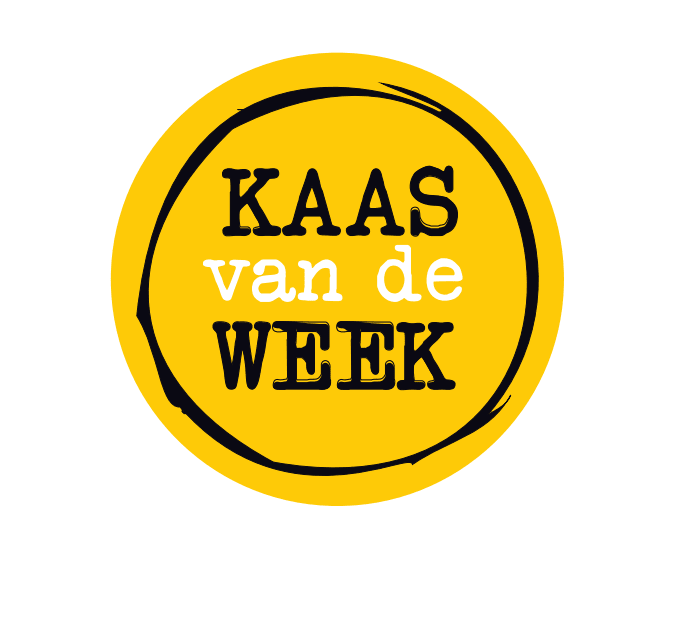 Sticker 'Kaas van de Week' - Ø30mm - Geel - Van Erkel Winkelmaterialen