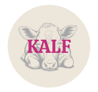 Sticker 'Kalf' - Ø30mm - Van Erkel Winkelmaterialen