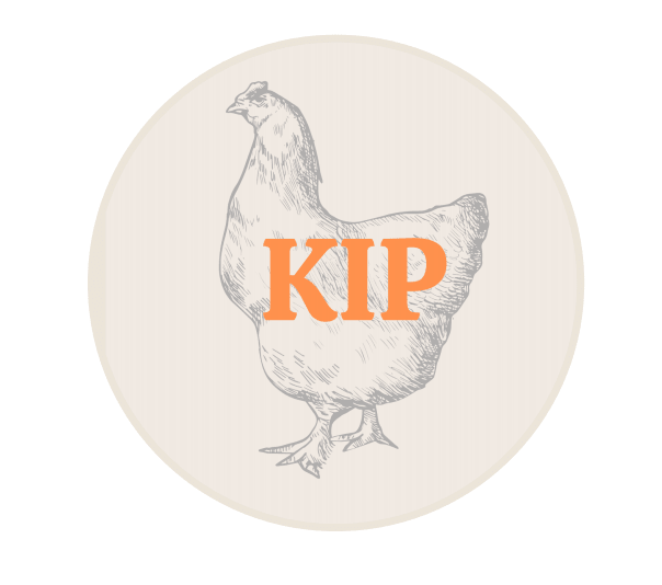 Sticker 'Kip' - Ø30mm - Beige - Van Erkel Winkelmaterialen