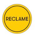 Sticker luxe 'Reclame' geel - Ø30mm - Geel - Van Erkel Winkelmaterialen