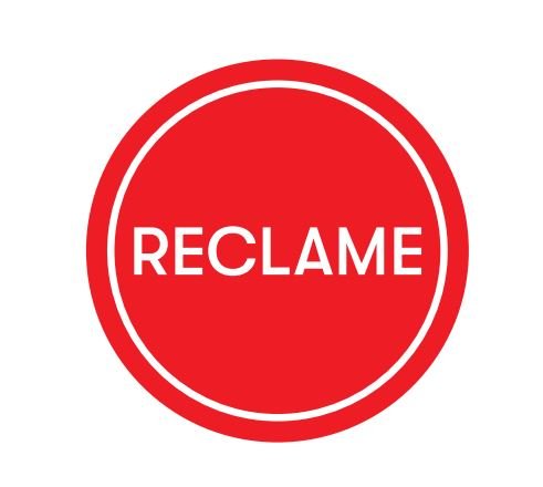 Sticker luxe 'Reclame' rood - Ø30mm - Rood - Van Erkel Winkelmaterialen