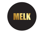 Sticker 'Melk' - Ø30mm - Zwart - Van Erkel Winkelmaterialen
