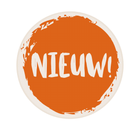 Sticker 'Nieuw!' - Ø30mm - Oranje - Van Erkel Winkelmaterialen
