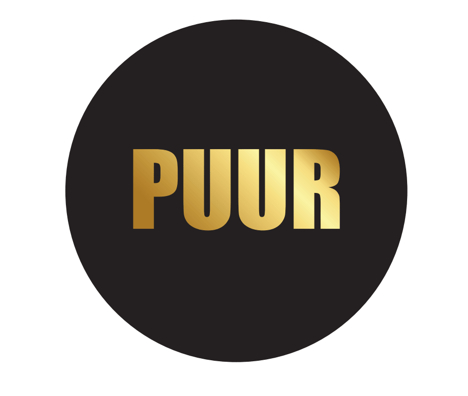 Sticker 'Puur' - Ø30mm - Zwart - Van Erkel Winkelmaterialen