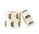 Sticker rond "Merry Christmas" - Van Erkel Winkelmaterialen