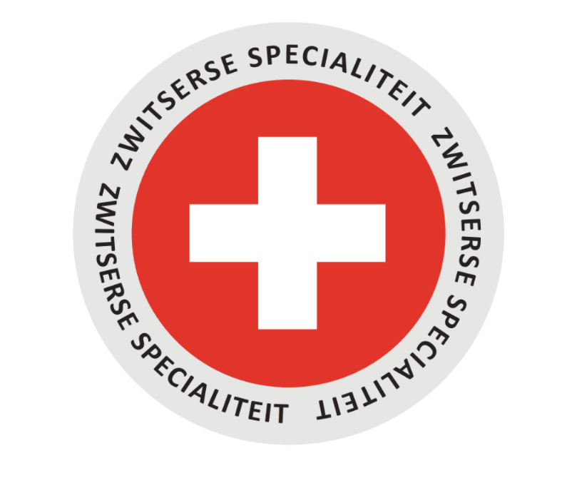 Sticker rond "Zwitserland" - Ø30mm - Van Erkel Winkelmaterialen