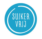 Sticker 'Suikervrij' - Ø30mm - Blauw - Van Erkel Winkelmaterialen