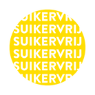 Sticker 'Suikervrij' - Ø28mm - Geel - Van Erkel Winkelmaterialen