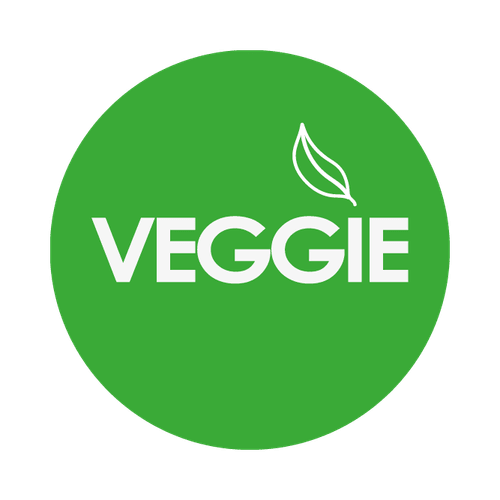 Sticker 'Veggie' - Ø28mm - Groen - Van Erkel Winkelmaterialen