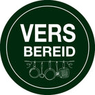 Sticker 'Vers bereid' - Ø50mm - Groen - Van Erkel Winkelmaterialen