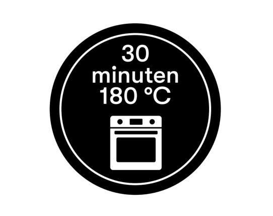 Stickers '30 minuten 180 graden' - Ø30mm - Van Erkel Winkelmaterialen