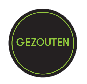 Stickers 'Gezouten' - Ø30mm - Van Erkel Winkelmaterialen