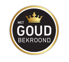 Stickers 'Met Goud Bekroond' - Ø30mm - Van Erkel Winkelmaterialen