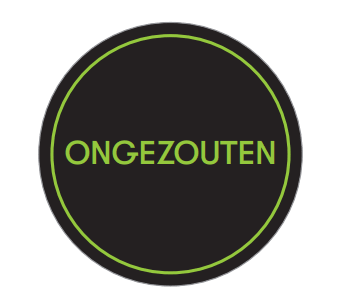 Stickers 'Ongezouten' - Ø30mm - Van Erkel Winkelmaterialen
