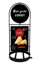 **Stoepbord met draaibaar topbord - 754x1900mm (A1) - Zwart - Van Erkel Winkelmaterialen