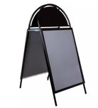 Stoepbord met rond topbord - 841x594mm (A1) - Zwart - Van Erkel Winkelmaterialen