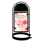 Stoepbord staal B2 (met wielen) - 500x700mm (B2) - Zwart - Van Erkel Winkelmaterialen
