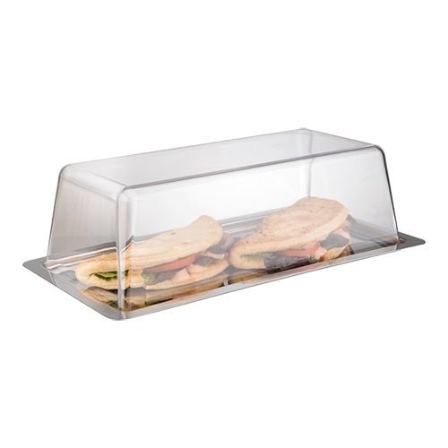 Taart/cake plateau - 340x165x100mm - Transparant - Van Erkel Winkelmaterialen