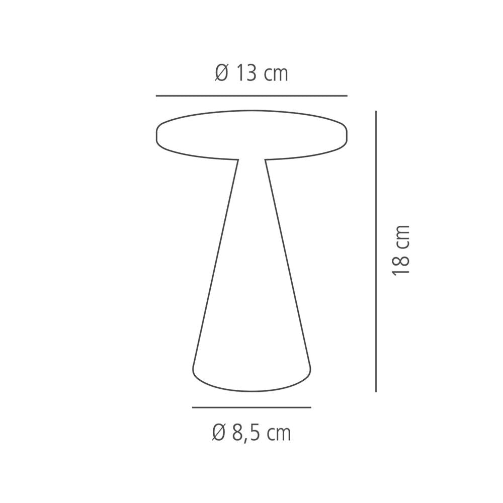 Tafellamp Cone - Ø130x180mm - Goud - Van Erkel Winkelmaterialen