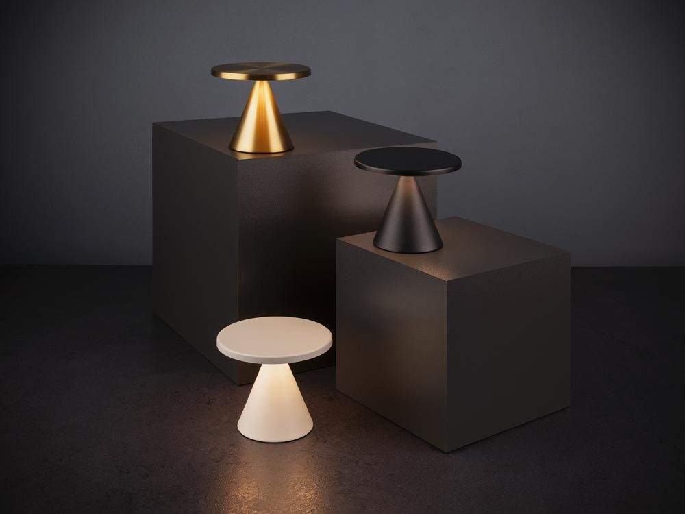 Tafellamp Cone - Ø130x180mm - Goud - Van Erkel Winkelmaterialen