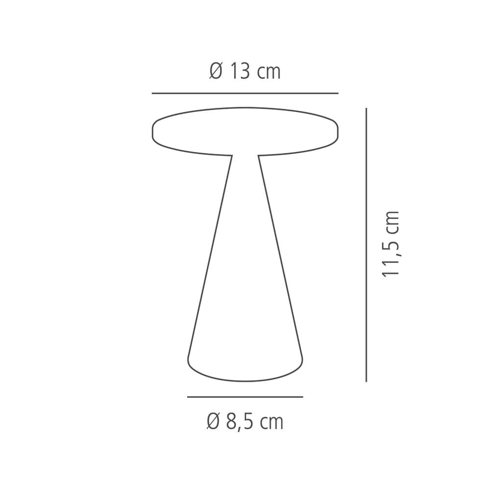 Tafellamp Cone - Ø130x180mm - Goud - Van Erkel Winkelmaterialen