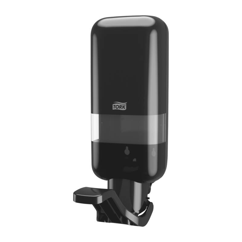 Tork zeepdispenser met elleboogsteun - 122x106x314mm - Zwart - Van Erkel Winkelmaterialen