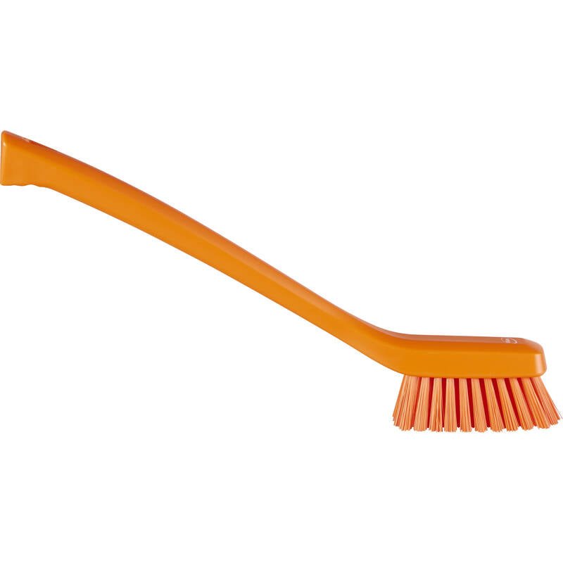 Vikan smalle borstel (lange steel) - 420x46x110mm - Oranje - Van Erkel Winkelmaterialen