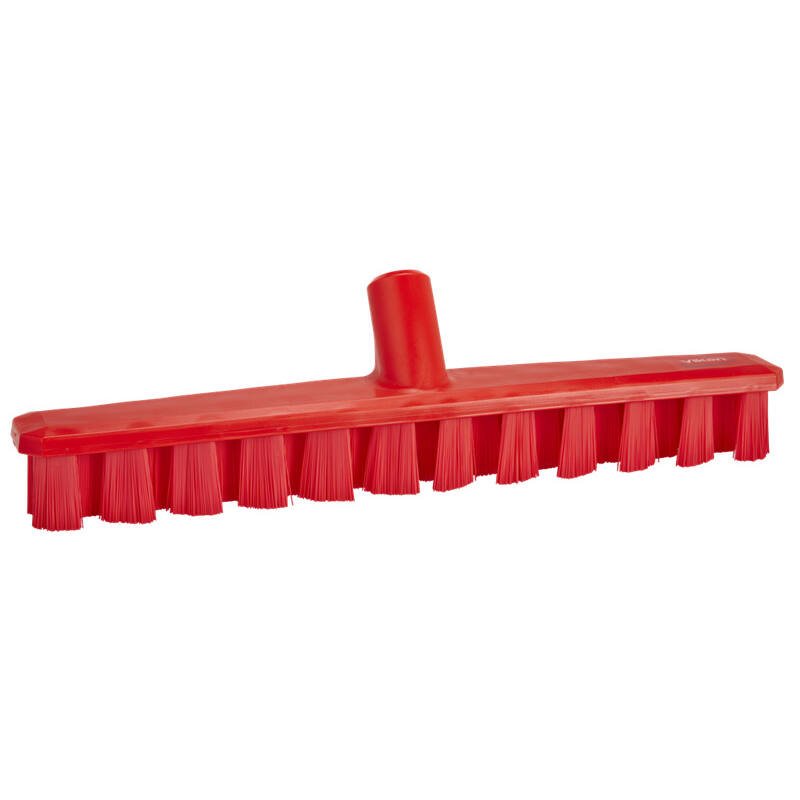 Vikan vloerschrobber hard - 400x50x75mm - Rood - Van Erkel Winkelmaterialen