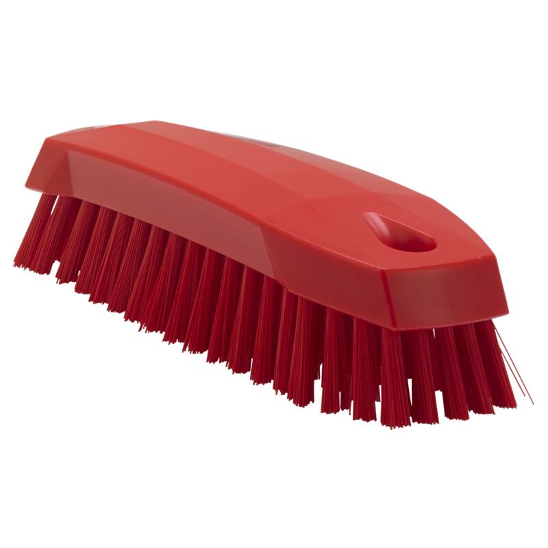Vikan werkborstel medium - 165x50x45mm - Rood - Van Erkel Winkelmaterialen