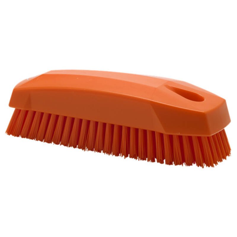 Vikan werk/nagelborstel hard - 130x50x40mm - Oranje - Van Erkel Winkelmaterialen