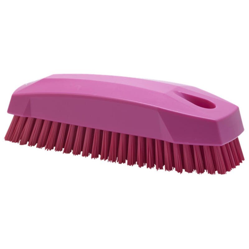 Vikan werk/nagelborstel hard - 130x50x40mm - Roze - Van Erkel Winkelmaterialen