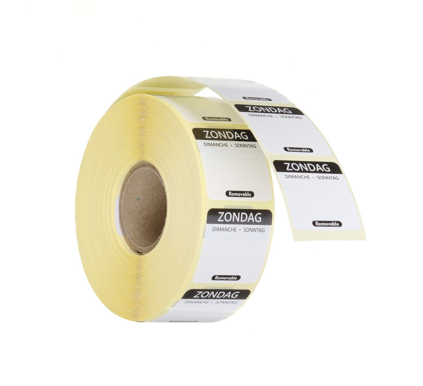 Voedselveiligheid daglabel (1000st) - 25x25mm - Zondag - Van Erkel Winkelmaterialen