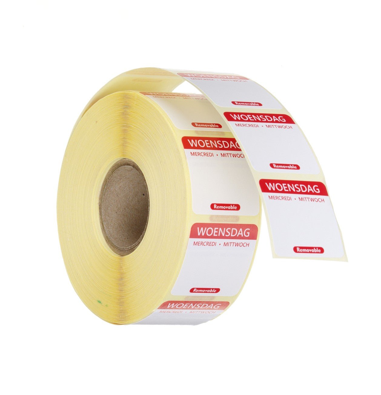 Voedselveiligheid daglabel (1000st) - 25x25mm - Woensdag - Van Erkel Winkelmaterialen