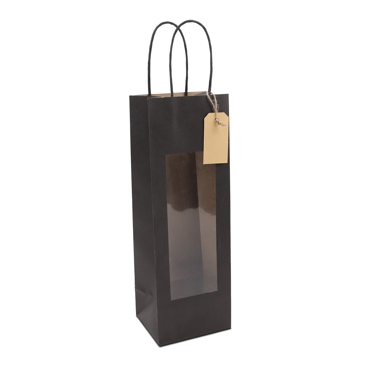 Wijnflestas (100st) - 120x100x350mm - Zwart - Van Erkel Winkelmaterialen