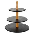 Etagere leisteen met hout