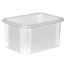 Stapelbak van wit kunststof, 39,5x29,5x21,5cm (LxBxH), 15L, excl. deksel