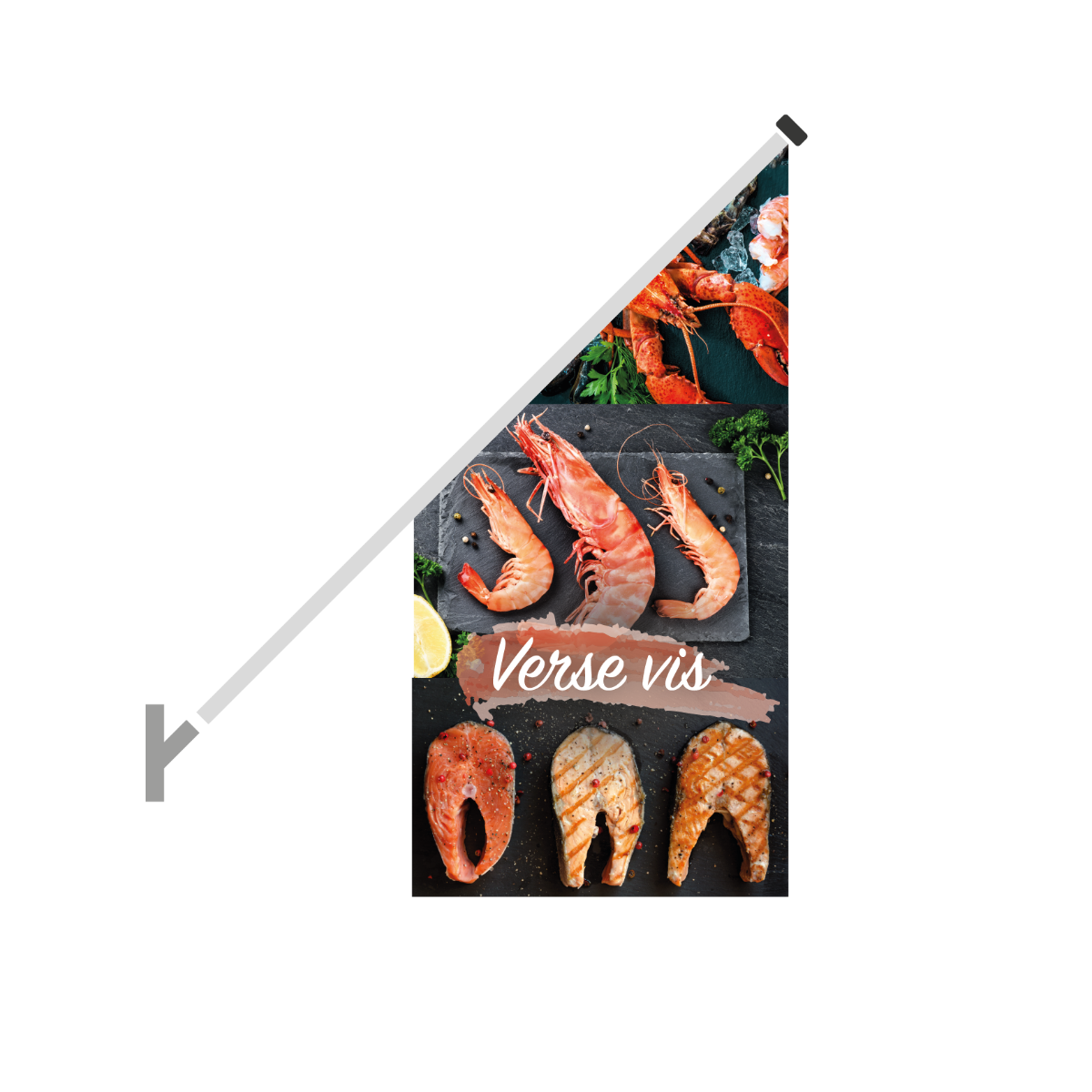 Schuine gevelvlag "Verse vis" 