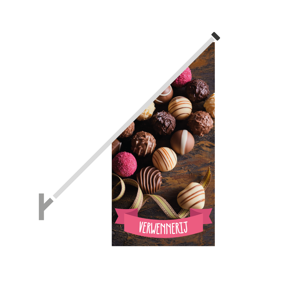 Schuine gevelvlag "Bonbon verwennerij" 