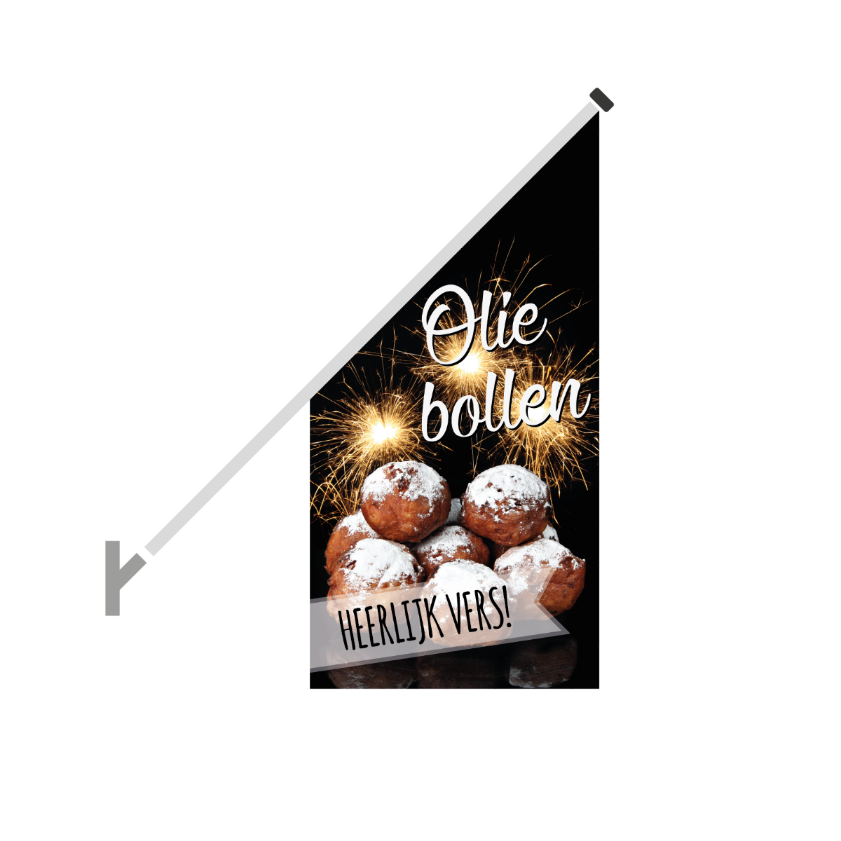 Schuine gevelvlag "Oliebollen" – Van Erkel Winkelmaterialen Schuine gevelvlag "Oliebollen" – Van Erkel Winkelmaterialen