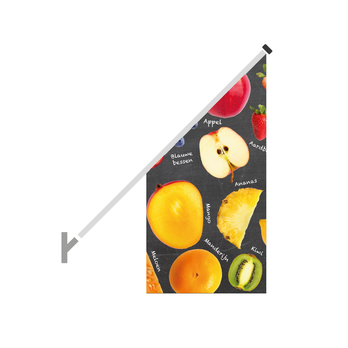 Schuine gevelvlag "Fruit op krijt" 