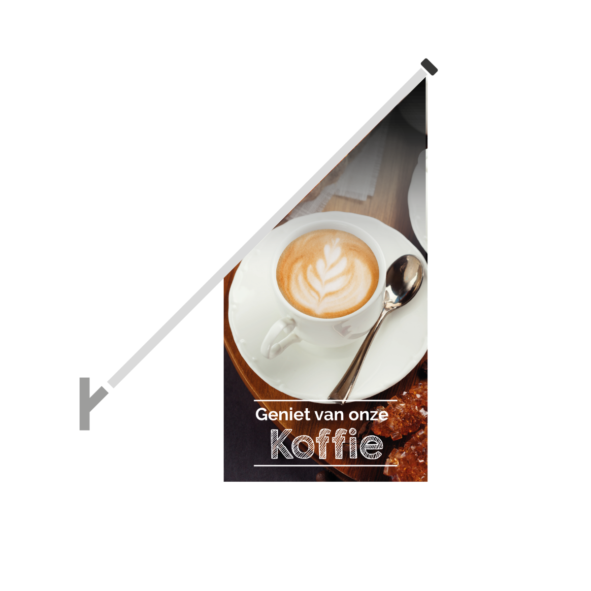Schuine gevelvlag "Koffie" 