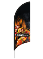 Beachflag barbecue zwart