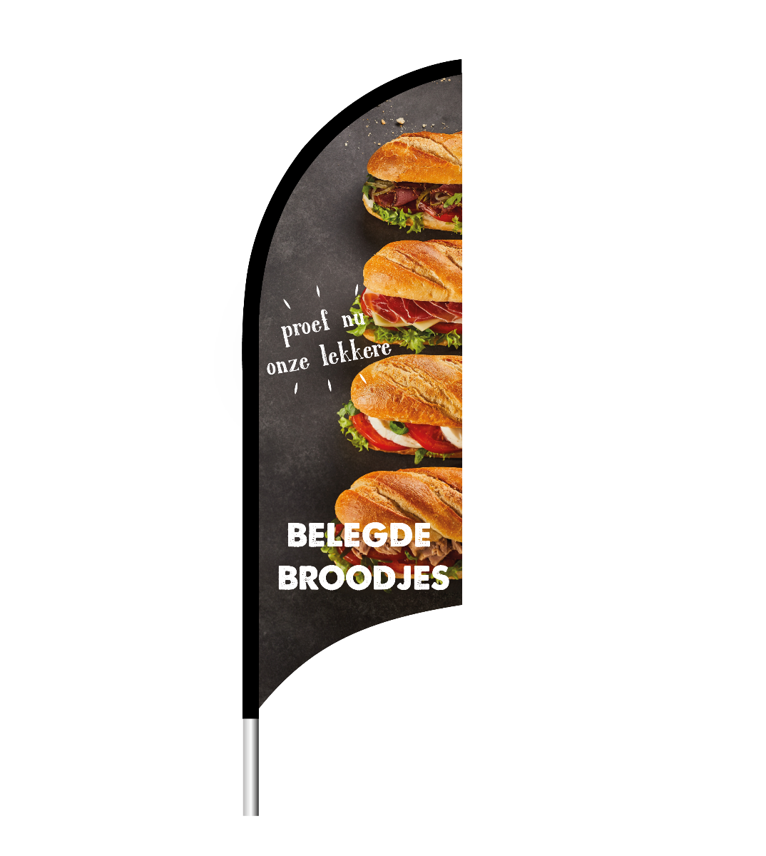 Beachflag "Vers belegde broodjes"