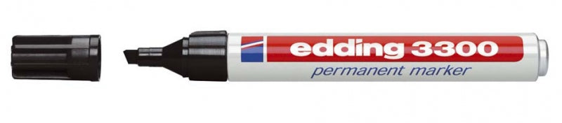 Permanente marker Edding 3300, ronde punt, zwart, 1-5mm