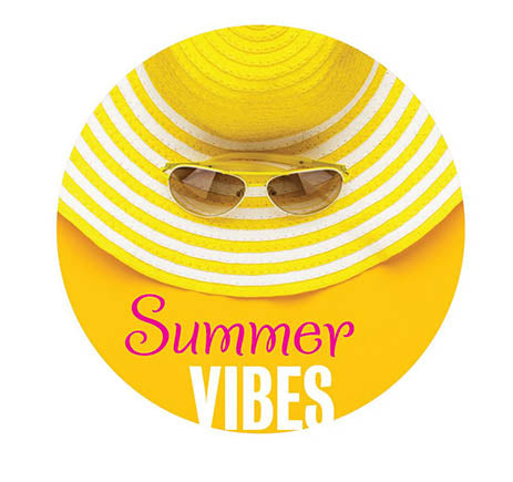 Stickers op rol summer vibes