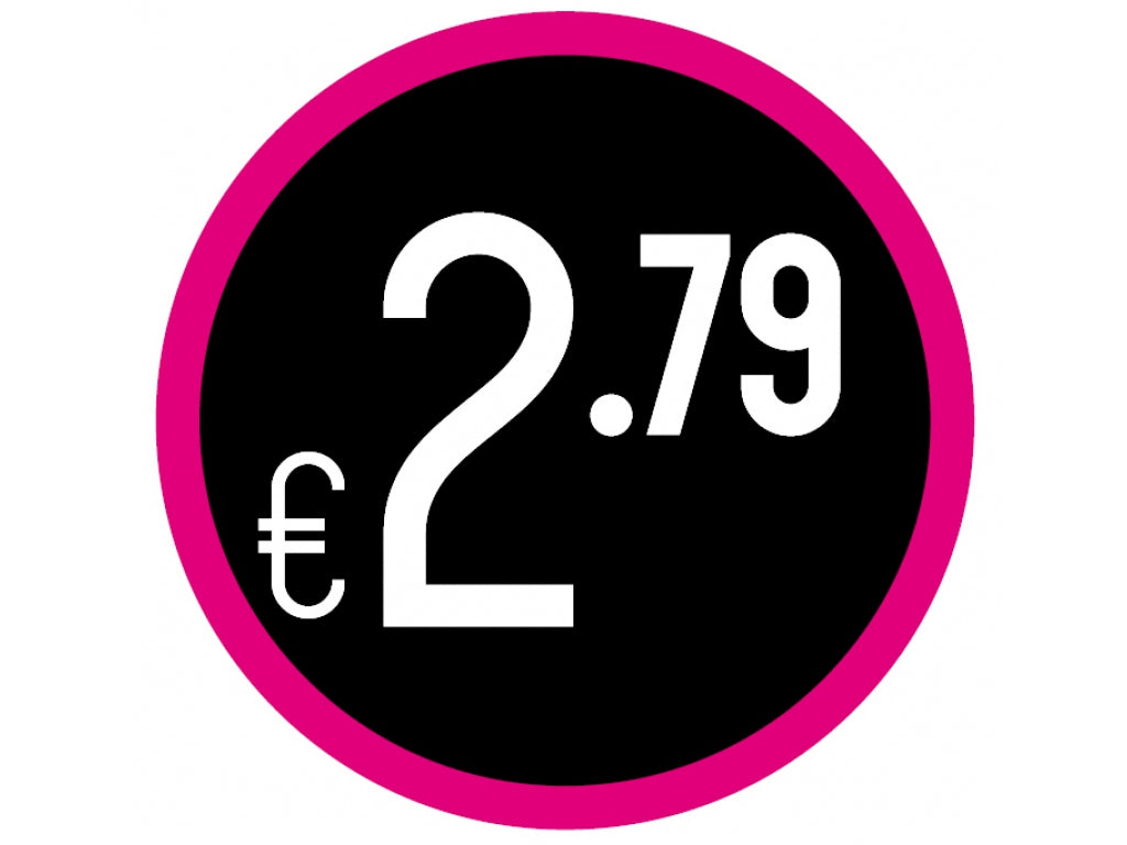 Ronde prijssticker Ø28mm "€2.79" op rol (1000st)