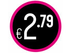 Ronde prijssticker Ø28mm "€2.79" op rol (1000st)